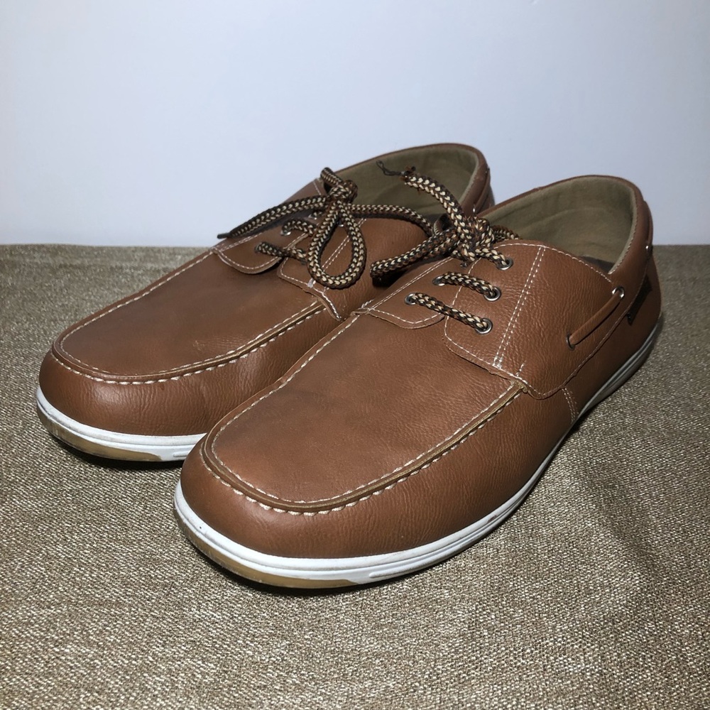Akademics mens boat shoe size 13 sailor shoe .